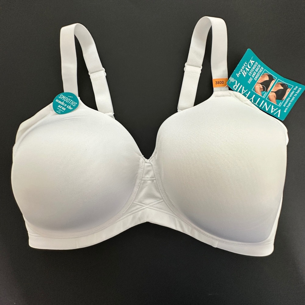 Vanity Fair Beauty Back Smoothing Full Figure Underwire Bra White 38DD 71267 NEW